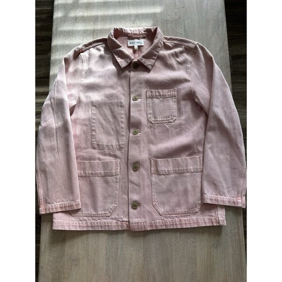 Alex Mill Britt Work Jacket in Light Pink Size Large Barn Jacket Chore Coat Fall - Picture 2 of 7